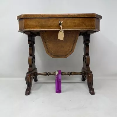 Antique Miniature Walnut Work Table Apprentice Piece Demo Victorian • $370.52