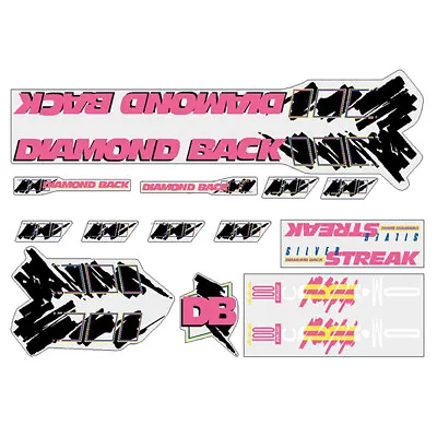 Diamond Back - 1988 Silver Streak - Chrome Frame Decal Set - Old School Bmx • $88