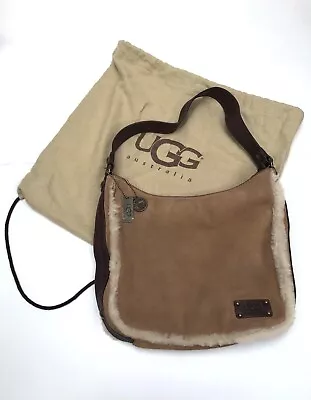 UGG SUEDE Leather Shearling HANDBAG Purse With Dust Bag • $85