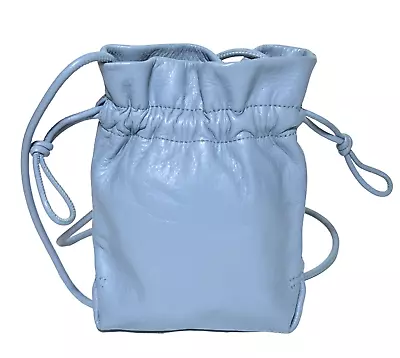 New J.crew Blue Lisbon Drawstring Bucket Bag Purse Handbag Be897 • $34.99