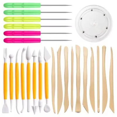 25 Pcs/Set Fondant Cake Decorating Tools Kit Professional Fondant Shaping Tools • £10.85