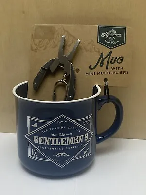 New Gentlemens Ceramic Blue Mug W/Mini Multi-Pliers Coffee Tea Soup Cup 12 Oz • $5.98