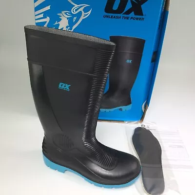 Safety Wellingtons OX - Steel Toe & Midsole - Heavy Duty Safety Boots Size UK 7 • £14.95