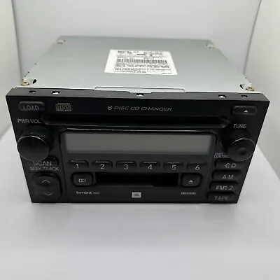 OEM TOYOTA JBL Radio 6 CD DISC CHANGER TAPE Player STEREO HEAD UNIT RECEIVER • $149.95