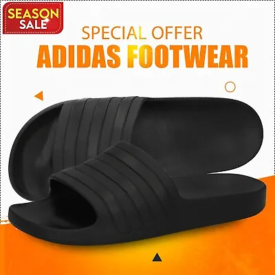 Adidas Adilette Aqua Slides Sandals - Unisex - Core Black • $39.95