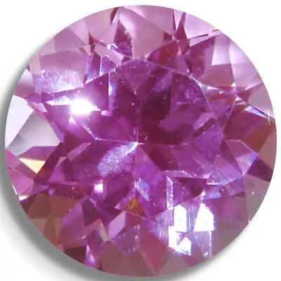 Lab Created Sapphire Pink Round Faceted Loose Gemstones Fine Cut AAA • $14.95