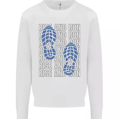 Rise & Run Running Marathon Cross Country Runner Kids Sweatshirt Jumper • $34.05