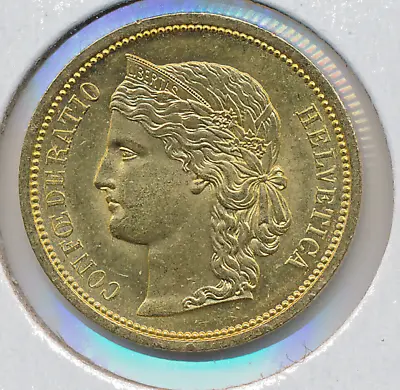 Switzerland Gold 20 Francs 1883 - Unc • $517.24