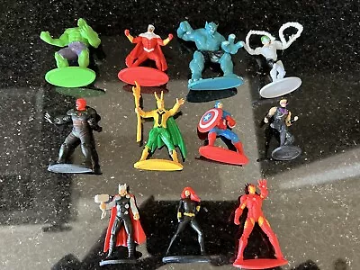 Marvel Heroes & Villains Figure Set Bundle X 11 Mini Cake Topper Avengers • £6.99