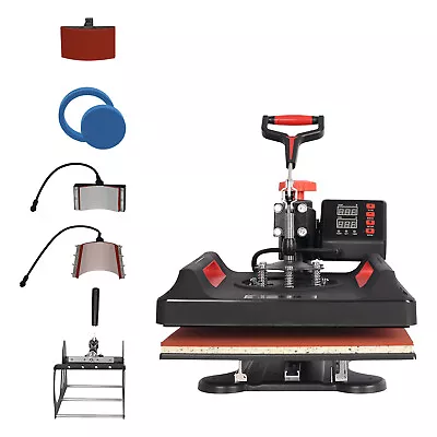 5 In1Heat Press Machine 15 X15  Digital Transfer Sublimation Printer SJYP8038-5 • $199.58