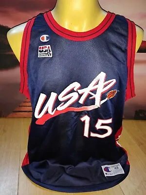 £55 • Buy Hakeem Olajuwon NBA USA Dream Team Basketball Jersey Olympics Size 48 Champion