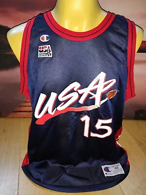 £55 • Buy Hakeem Olajuwon NBA USA Dream Team Basketball Jersey Olympics Size 48 Champion