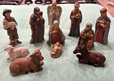 Vintage Porcelain Christmas Nativity Set Midwest Imports 11 Pieces Great Detail • $25