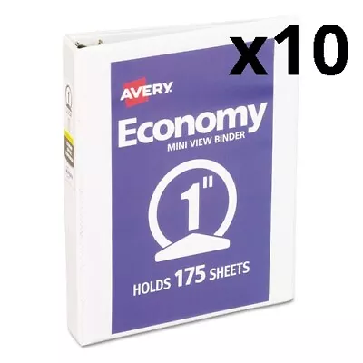 Economy View Binder With Round Rings  3 Rings 1  Capacity 8.5 X 5.5 White • $67.99