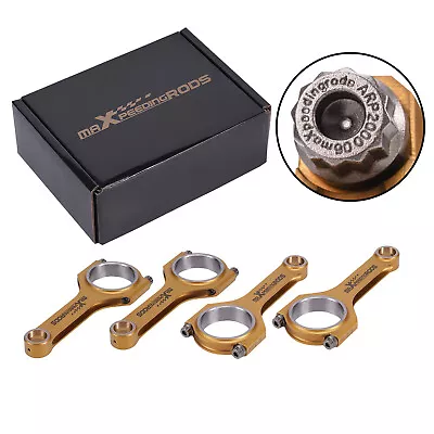 4x Titanizing Connecting Rods+Bolts For Honda Civic CRX Acura Integra D16 800+HP • $427.87