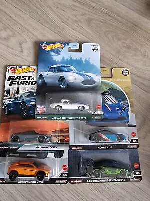 Hot Wheels Premium Bundle X5 Car Culture Fast & Furious Mclaren Lamborghini • £22