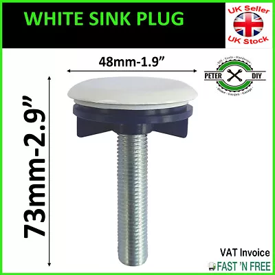 £4.97 • Buy WHITE PLUG Kitchen Sink Tap Hole Blanking Metal Plate Stopper Cover 50mm