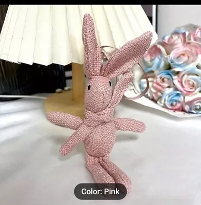 Baby Hanging Pram Toy Bunny Rabbit Pram Soft Hanging Toy Comfort Pink New  • £5.99