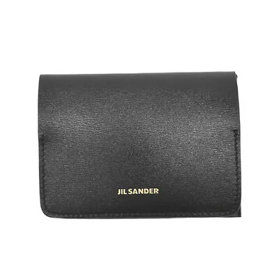 JIL SANDER Business Card Case FOLDED CARD HOLDER J07UI0012 BLACK 001 • $309.73