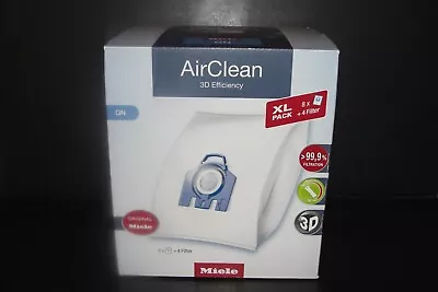 NEW Miele 10455150 XL GN AirClean 3D Vacuum Dust Bag 8 Pack & Filter Genuine OEM • $23.99