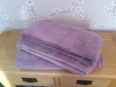 £25 • Buy New Without Tags M&s Amethyst Luxury Egyptian Bath Sheet And 2 Hand Towels