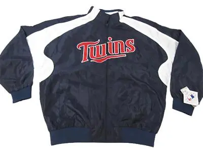 New Minnesota Twins Mens Sizes XL-3XL-Tall Blue Full Zip Dugout Jacket • $40.93