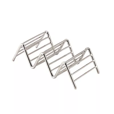 Hard Wave Stainless Steel Mexican Food Rack Stand Shell Taco Holder Display 34 • $9.59