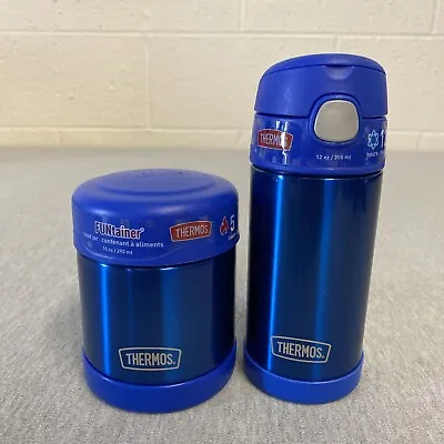 $21.99 • Buy Thermos FUNtainer 12 Oz. Vacuum Insulated Bottle & 10oz Food Container - Blue -