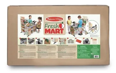 Melissa & Doug - Freestanding Wooden Fresh Mart Grocery Store Kids Play Toddlers • $219.95