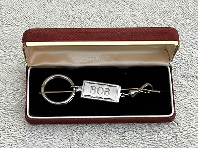 Vintage Key Chain W/Detachable Ring Anson Twin Lock Monogrammed “BOB” • $32