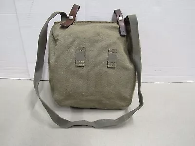 Vintage Swiss Army Salt & Pepper Bread Bag Shoulder Satchel Switzerland 1960s • $49.95