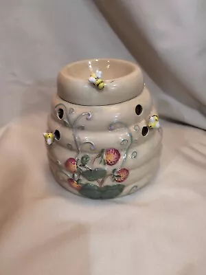 Partylite Wax Melt Warmer Bee Hive Strawberries Bees Floral • $8