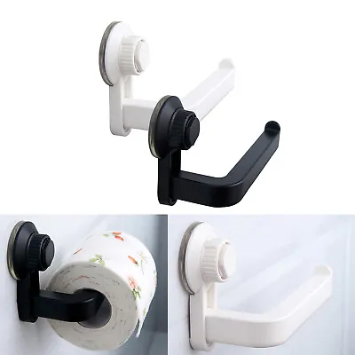 $12.99 • Buy Suction Cup Toilet Paper Holder- Wall Mount Tissue Roll Dispenser For Bathroom