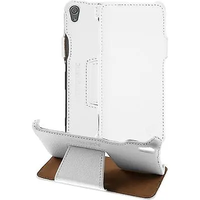 $14.29 • Buy Genuine Leather Case For Sony Xperia XA - Leather-Case White + Glass Film