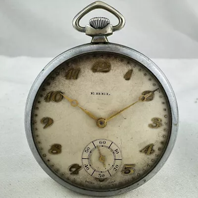 Antique Ebel Carson Pirie Scott 15 Jewel Mechanical Pocket Watch ForRepair Swiss • $95