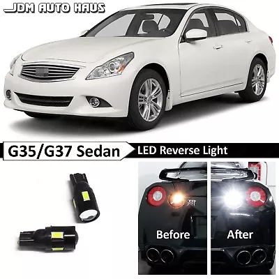 2x White Reverse Backup 921 906 LED Lights Fits 2007-2014 Infiniti G35 G37 Sedan • $17.89