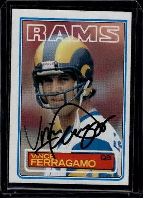 1983 Topps #90 Autographed Vince Ferragamo Trading Card • $3.99