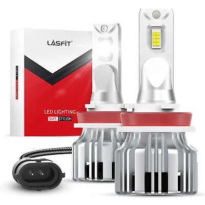 LASFIT H11 LED Headlights Kit Low Beam Bulb Super Bright 6000K Cool White 5000LM • $34.99