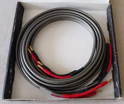 $197 • Buy Wireworld Orbit III 9 Ft 3 M Speaker Cables Bi-Wire 1:2 Banana Symmetricoax CL3