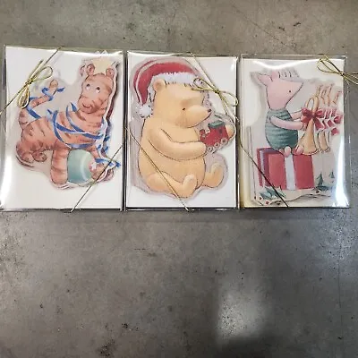 Michel And Company Classic Winnie The Pooh Christmas Card Lot Of 3 (36) New • $32