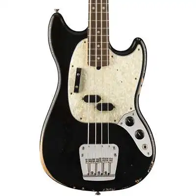 Fender JMJ Justin Meldal-Johnsen Signature Road Worn Mustang Bass Guitar Black • $1349.99