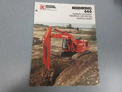 $45 • Buy Koehring 666 Excavator Sales Brochure 6 Page