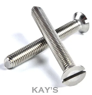 £0.99 • Buy M3, M4, M5mm Slotted Countersunk Stainless Steel Machine Screws, Csk Head Bolts