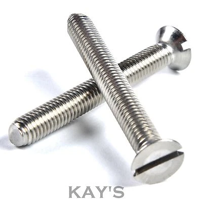 £0.99 • Buy M3, M4, M5mm Slotted Countersunk Stainless Steel Machine Screws, Csk Head Bolts