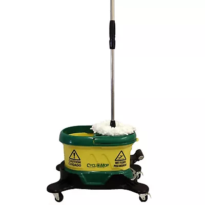 Cyclomop Spin Mop Bucket Dolly Foot Pedal Floor Clean System Easy Wringer Kit • $157.18