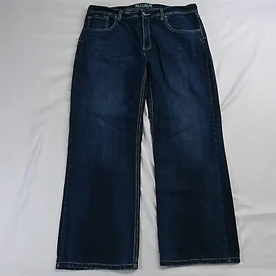 Reclaim Buckle 38 X 32 Relaxed Bootcut Dark Bold Stitch Denim Men's Jeans • $34.99