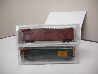 Atlas N Scale 50' SD Boxcars Lehigh Valley And Maine Central • $20