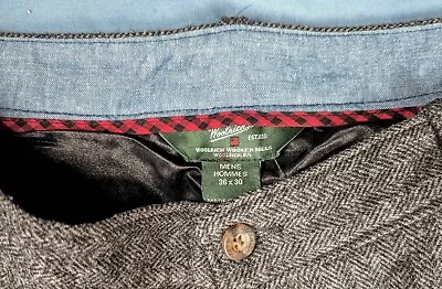 Vintage Woolrich Wool Herringbone Tweed Lined Pants 36 X 30 Excellent Condition! • $29.99