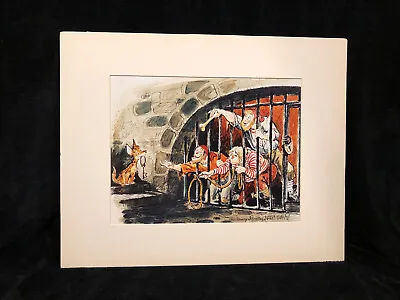 Disney Pirates Of Caribbean CONCEPT ART JAIL PRINT SIGNED By Marc Davis • $599.99