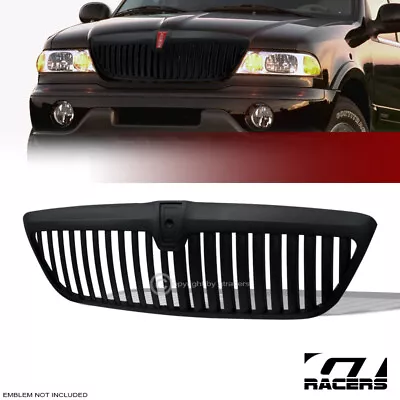 For 1998-2002 Lincoin Navigator Matte Black Vertical Front Bumper Grill Grille • $62